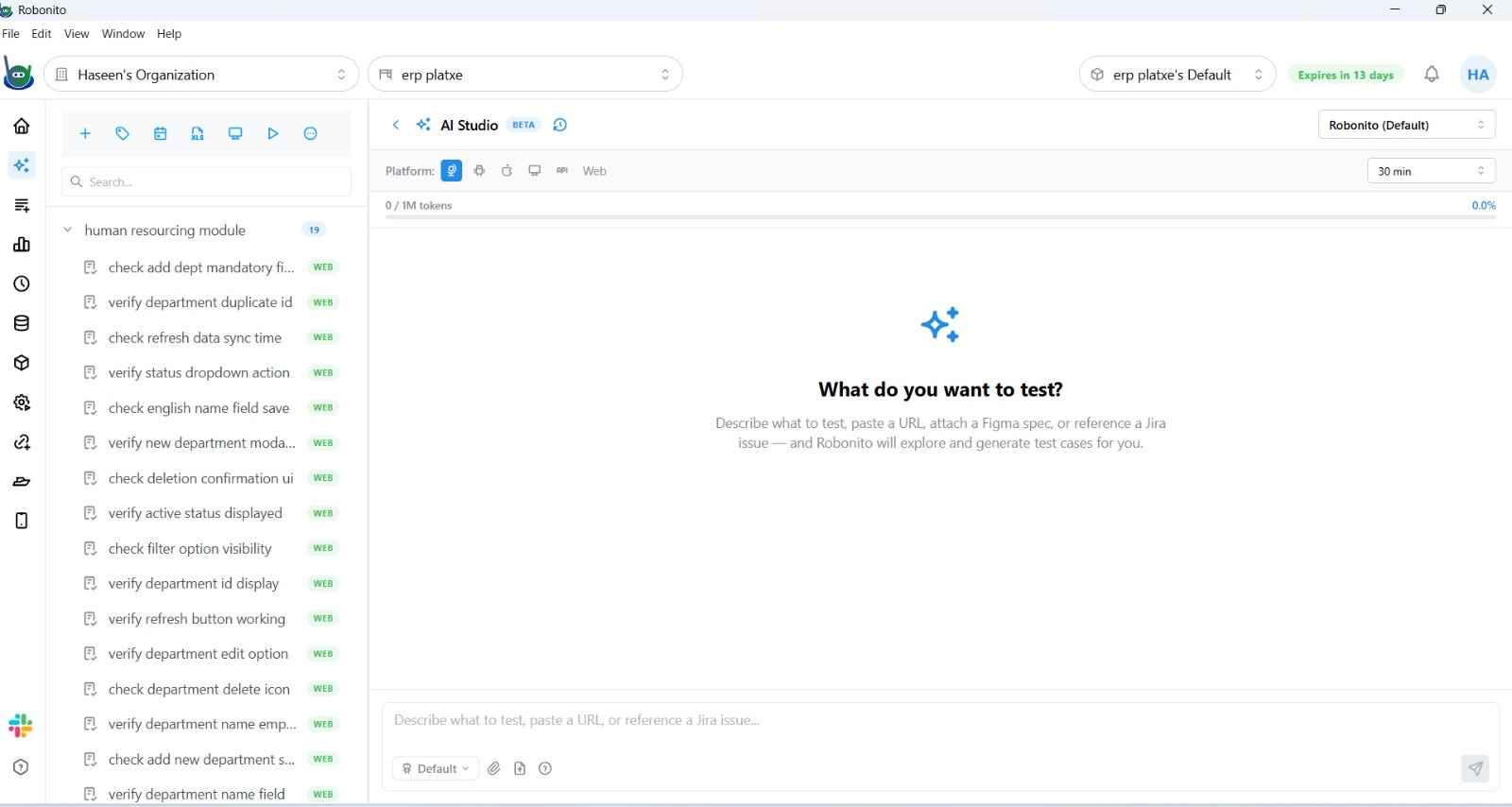Sidebar with the AI Studio icon highlighted