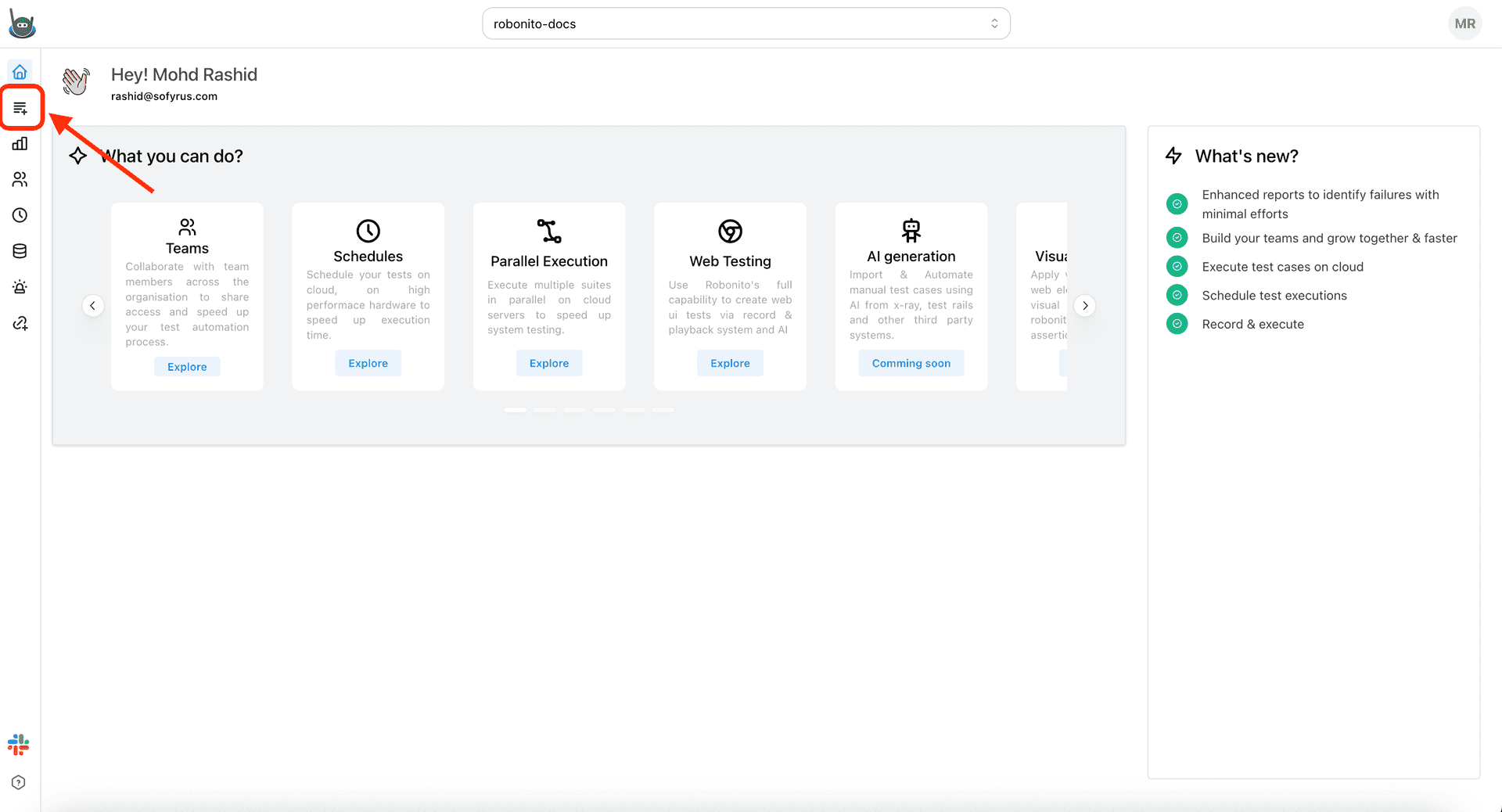 Open Test Explorer