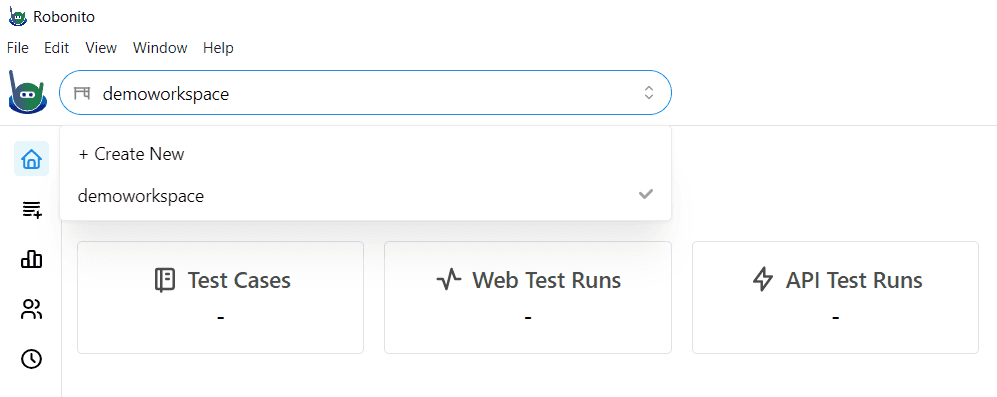 Dashboard Workspace Dropdown